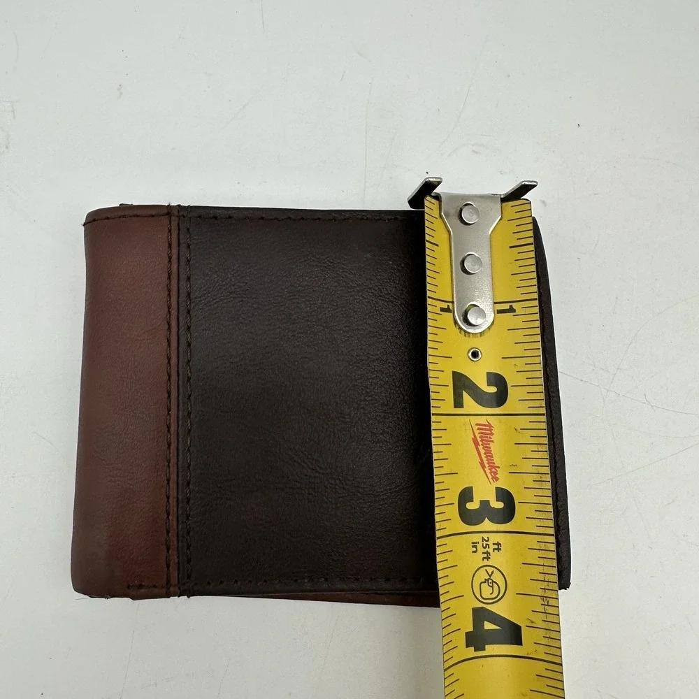 Levi's Leather RFID Wallet Bifold ID Brown And Tan